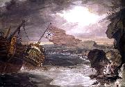 Oil painting of the East Indiaman George Carter
